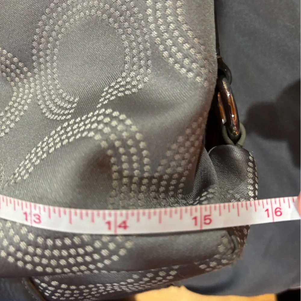 Coach Gray Ashley Dotted Op Carryall Bag‎